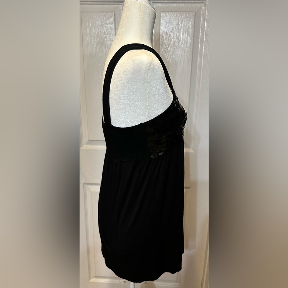 Kensie Top black sequin studded size medium - Picture 5 of 9